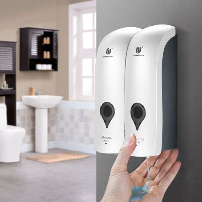 MOXIE Sjlerst Distributeur De Savon Manuel, Porte Savon Liquide Mural, Distributeur De Gel Douche, Distributeur Liquide Vaisselle, Distributeur Savon Mural Sans Percage, Pour Salle De Bain, Cuisine - Publicité MOXIE Sjlerst Distributeur De Savon Manuel, Porte Savon Liquide Mural, Distributeur De Gel Douche, Distributeur Liquide Vaisselle, Distributeur Savon Mural Sans Percage, Pour Salle De Bain, Cuisine - Publicité