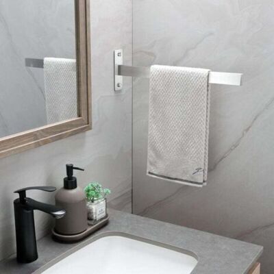 ABYSSE Porte Serviette Salle De Bain Double Porte-serviettes Murale Brossé En Acier Inoxydable Argent Pour Salle De Bain, Cuisine - Publicité ABYSSE Porte Serviette Salle De Bain Double Porte-serviettes Murale Brossé En Acier Inoxydable Argent Pour Salle De Bain, Cuisine - Publicité