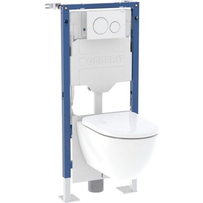 Geberit – Bâti-pack Wc Suspendu Duofix 112 Cm – Réservoir Sigma 12 Cm – Plaque Sigma20 Ronde Blanc/chromé – Cuvette Renova Carénée Turboflush - Publicité Geberit – Bâti-pack Wc Suspendu Duofix 112 Cm – Réservoir Sigma 12 Cm – Plaque Sigma20 Ronde Blanc/chromé – Cuvette Renova Carénée Turboflush - Publicité