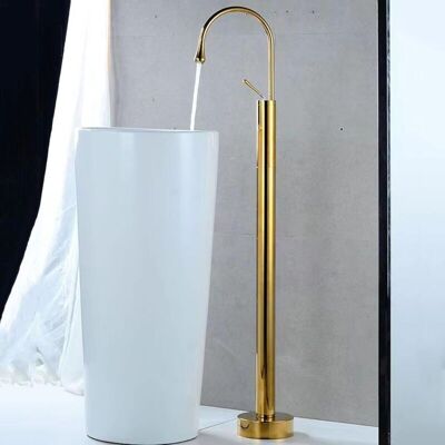 ACKERMAN Ensemble De Robinet De Baignoire En Or, Robinet Mitigeur De Baignoire Autoportant, Robinet De Douche De Baignoire De Salle De Bain, Robinet D'Eau Chaude Et Froide Sur Pied De Baignoire Européenne - Publicité ACKERMAN Ensemble De Robinet De Baignoire En Or, Robinet Mitigeur De Baignoire Autoportant, Robinet De Douche De Baignoire De Salle De Bain, Robinet D'Eau Chaude Et Froide Sur Pied De Baignoire Européenne - Publicité