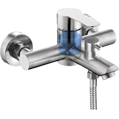 ABYSSE Mitigeur De Douche Et Baignoire Mural - Monocommande, 2 Sorties D'Eau - Robinet De Baignoire, Argent - Publicité ABYSSE Mitigeur De Douche Et Baignoire Mural - Monocommande, 2 Sorties D'Eau - Robinet De Baignoire, Argent - Publicité