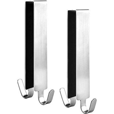 ABYSSE 2 Crochets De Porte De Douche Allongés En Paquet De 2. Crochets De Porte Pour Crochets De Porte De Douche En Verre Sans Cadre. Crochets Porte-serviettes Doubles (silver) - Publicité ABYSSE 2 Crochets De Porte De Douche Allongés En Paquet De 2. Crochets De Porte Pour Crochets De Porte De Douche En Verre Sans Cadre. Crochets Porte-serviettes Doubles (silver) - Publicité