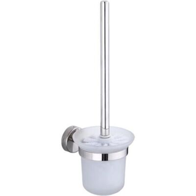 URSUS Brosse Wc Et Support, Ensembles De Brosses De Toilette Pour Salle De Bain Avec Poignée En Acier Inoxydable Et Bol En Verre Trempé,auto-pâte Mural,argent - Publicité URSUS Brosse Wc Et Support, Ensembles De Brosses De Toilette Pour Salle De Bain Avec Poignée En Acier Inoxydable Et Bol En Verre Trempé,auto-pâte Mural,argent - Publicité