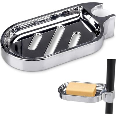 Generic Porte-savon À Clip Pour Salle De Bain, Étagère De Douche Réglable Plateau Creux Pour Barre Trou Coulissant Diamètre 25 Mm - Publicité Generic Porte-savon À Clip Pour Salle De Bain, Étagère De Douche Réglable Plateau Creux Pour Barre Trou Coulissant Diamètre 25 Mm - Publicité