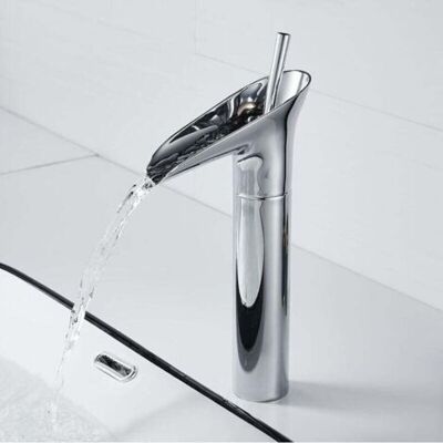 ABYSSE Robinet De Lavabo, Mitigeur Cascade De Salle De Bain, Eau Chaude Et Froide Réglable, Matériau En Laiton Chromé, Résistant À La Corrosion Et À La Rouille, Adapté Au Lavage Des Mains De La Salle De Bain - Publicité ABYSSE Robinet De Lavabo, Mitigeur Cascade De Salle De Bain, Eau Chaude Et Froide Réglable, Matériau En Laiton Chromé, Résistant À La Corrosion Et À La Rouille, Adapté Au Lavage Des Mains De La Salle De Bain - Publicité