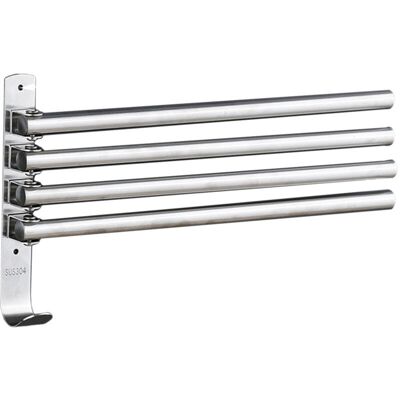 URSUS Jeffergarden Porte-serviettes Avec 4 Barres 180°rotatives En Acier Inoxydable Sus304 Porte Serviette Murale Sèche-serviettes Pour Salle De Bain Cuisine Lavabo- Argent - Publicité URSUS Jeffergarden Porte-serviettes Avec 4 Barres 180°rotatives En Acier Inoxydable Sus304 Porte Serviette Murale Sèche-serviettes Pour Salle De Bain Cuisine Lavabo- Argent - Publicité