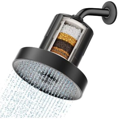 ABYSSE Pommeau De Douche Brumisant Pressurisé – Fixation Murale, Design Rond Élégant - Publicité ABYSSE Pommeau De Douche Brumisant Pressurisé – Fixation Murale, Design Rond Élégant - Publicité