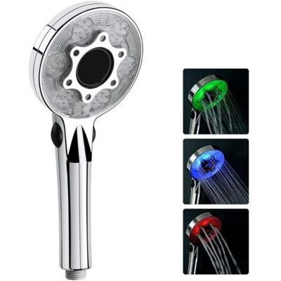 ABYSSE Pommeau De Douche Led, 3 Couleurs Douchette Douche Avec Affichag De Température, Douchette Douche Salle De Bain, Pommeau Douche Economiseur D'Eau, Tête De Douche Pour Baignoire, Universel G1/2 - Publicité ABYSSE Pommeau De Douche Led, 3 Couleurs Douchette Douche Avec Affichag De Température, Douchette Douche Salle De Bain, Pommeau Douche Economiseur D'Eau, Tête De Douche Pour Baignoire, Universel G1/2 - Publicité