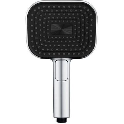 ABYSSE Pommeau De Douche À Économie D'Eau, Pommeau De Douche Anticalcaire (silicone Alimentaire), Haute Pression, Grand Pommeau De Douche, 3 Jets, Chrome - Publicité ABYSSE Pommeau De Douche À Économie D'Eau, Pommeau De Douche Anticalcaire (silicone Alimentaire), Haute Pression, Grand Pommeau De Douche, 3 Jets, Chrome - Publicité