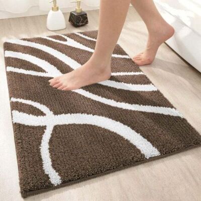 ABYSSE Tapis De Bain En Microfibre Antidérapant 50 X 80 Cm,tapis Salle De Bain Absorbant Et Moelleux,tapis De Sol Lavable En Machine Pour Salle De Bain - Marron - Publicité ABYSSE Tapis De Bain En Microfibre Antidérapant 50 X 80 Cm,tapis Salle De Bain Absorbant Et Moelleux,tapis De Sol Lavable En Machine Pour Salle De Bain - Marron - Publicité