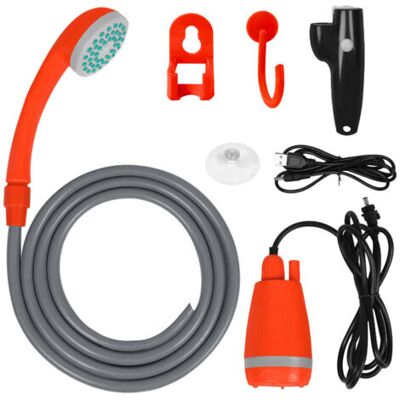 ABYSSE Douche De Voiture, Portable, Usb, Électrique, Rechargeable, Batterie Au Lithium, Orange - Publicité ABYSSE Douche De Voiture, Portable, Usb, Électrique, Rechargeable, Batterie Au Lithium, Orange - Publicité