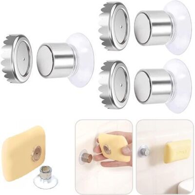 SCORPIO Lot De 3 Porte-savon Magnétique À Ventouse Porte Savon Aimanté Douche Mural Acier Inoxydable Support Mural Sans Perçage Salle Bain Cuisine Wc (3pcs-cylindrique) 3, 1 X 1, 9 Cm - Publicité SCORPIO Lot De 3 Porte-savon Magnétique À Ventouse Porte Savon Aimanté Douche Mural Acier Inoxydable Support Mural Sans Perçage Salle Bain Cuisine Wc (3pcs-cylindrique) 3, 1 X 1, 9 Cm - Publicité