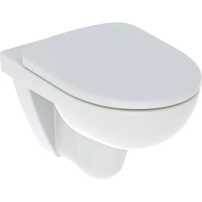 Geberit - Cuvette Wc Suspendu Selnova - Avec Bride - Abattant Classique - Blanc (501.752.00.1) - Publicité Geberit - Cuvette Wc Suspendu Selnova - Avec Bride - Abattant Classique - Blanc (501.752.00.1) - Publicité