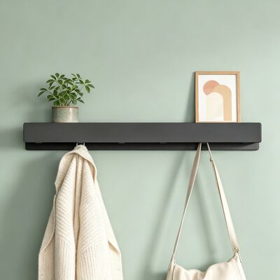 Mai & Mai Étagère Murale De Rangement En Acier Carbone Porte-serviettes Au Mur Support Rangement À Poser À Susprendre Avec Crochets Cachés Pour Salle De Bain Cuisine Noir Sablé 600×80×65 Mm Stalo-11 - Publicité Mai & Mai Étagère Murale De Rangement En Acier Carbone Porte-serviettes Au Mur Support Rangement À Poser À Susprendre Avec Crochets Cachés Pour Salle De Bain Cuisine Noir Sablé 600×80×65 Mm Stalo-11 - Publicité
