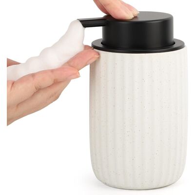 GRASSLIN Distributeur Savon Mousse, 320ml Flacon Mousseur Vide, Distributeur Gel Douche En Céramique, Distributeur Shampoing Et Gel Douche, Soap Dispenser Rechargeable Avec Tête De Pompe En Mousse'parent'blanc - Publicité GRASSLIN Distributeur Savon Mousse, 320ml Flacon Mousseur Vide, Distributeur Gel Douche En Céramique, Distributeur Shampoing Et Gel Douche, Soap Dispenser Rechargeable Avec Tête De Pompe En Mousse'parent'blanc - Publicité