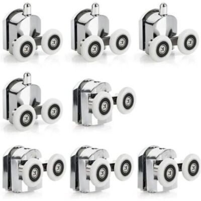 URSUS 8 Roulettes De Porte De Douche Coulissante En Alliage De Zinc, Roulettes De Remplacement De 25mm De Diamètre, Doubles Roues Pour Salle De Bain - Publicité URSUS 8 Roulettes De Porte De Douche Coulissante En Alliage De Zinc, Roulettes De Remplacement De 25mm De Diamètre, Doubles Roues Pour Salle De Bain - Publicité