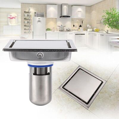 BRAST Ymyny Caniveau De Douche En Acier Inoxydable 304 Avec Siphon Anti-odeur - Drain De Plancher De Qualité Pour Salle De Bain, Cuisine, Wc - Dimensions 110 X 110mm - Publicité BRAST Ymyny Caniveau De Douche En Acier Inoxydable 304 Avec Siphon Anti-odeur - Drain De Plancher De Qualité Pour Salle De Bain, Cuisine, Wc - Dimensions 110 X 110mm - Publicité