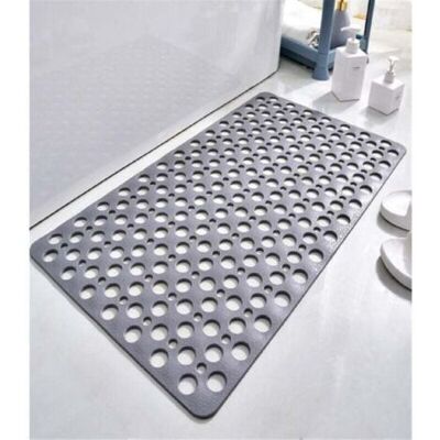 SCORPIO Tapis De Douche Antidérapant Antibactérien Tpe,75x43 Cm Tapis De Bain De Baignoire Tapis De Pied Résistant À La Moisissure Et Lavable En Machine Pour Douche Ou Baignoire,trou Rond Gris - Publicité SCORPIO Tapis De Douche Antidérapant Antibactérien Tpe,75x43 Cm Tapis De Bain De Baignoire Tapis De Pied Résistant À La Moisissure Et Lavable En Machine Pour Douche Ou Baignoire,trou Rond Gris - Publicité