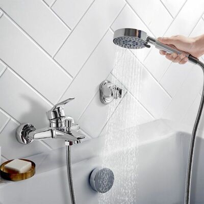 URSUS Mitigeur Douche Mitigeur Robinet De Baignoire Ensemble De Douche Chromé - Publicité URSUS Mitigeur Douche Mitigeur Robinet De Baignoire Ensemble De Douche Chromé - Publicité