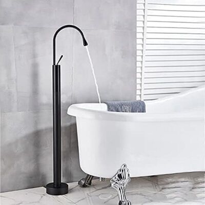 ACKERMAN Ensemble De Robinet De Baignoire Noir, Mitigeur De Baignoire Sur Pied, Robinet De Douche À Poignée Unique Pour Baignoire De Salle De Bain - Publicité ACKERMAN Ensemble De Robinet De Baignoire Noir, Mitigeur De Baignoire Sur Pied, Robinet De Douche À Poignée Unique Pour Baignoire De Salle De Bain - Publicité