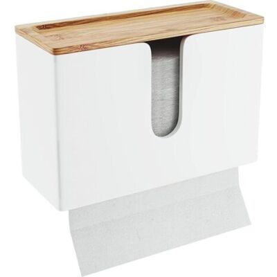 ABYSSE Nature Supplies Distributeur Essuie Main Mural Distributeur Papier Cuisine Et Salle De Bain Devidoir Essuie Tout Mural Pliés En V/c, Rechargeable - Publicité ABYSSE Nature Supplies Distributeur Essuie Main Mural Distributeur Papier Cuisine Et Salle De Bain Devidoir Essuie Tout Mural Pliés En V/c, Rechargeable - Publicité