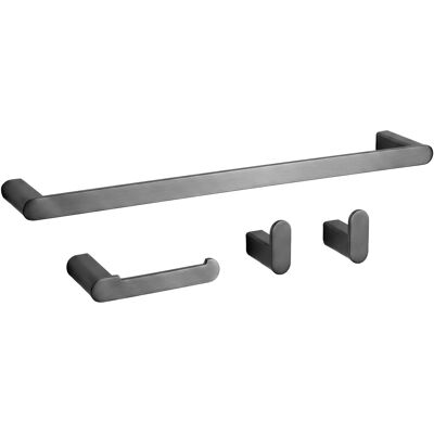Ensemble De Cintres De Salle De Bain Rea Mati Titanium - Publicité Ensemble De Cintres De Salle De Bain Rea Mati Titanium - Publicité