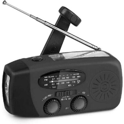 ABYSSE Radio D'Urgence Solaire Portable, Radio Am/fm À Manivelle Avec Lampe De Poche, Batterie Externe 2000 Mah Pour Camping, Voyage, Tremblement De Terre - Publicité ABYSSE Radio D'Urgence Solaire Portable, Radio Am/fm À Manivelle Avec Lampe De Poche, Batterie Externe 2000 Mah Pour Camping, Voyage, Tremblement De Terre - Publicité