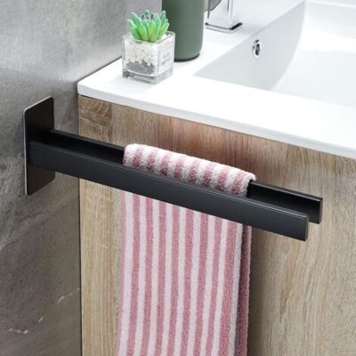 SCORPIO Porte-serviettes Sans Perçage Porte-serviettes Double Carré En Acier Inoxydable Porte-serviettes Salle De Bain Porte-serviettes Auto-adhésif Porte-serviettes Mural Noir Mat 39cm - Publicité SCORPIO Porte-serviettes Sans Perçage Porte-serviettes Double Carré En Acier Inoxydable Porte-serviettes Salle De Bain Porte-serviettes Auto-adhésif Porte-serviettes Mural Noir Mat 39cm - Publicité