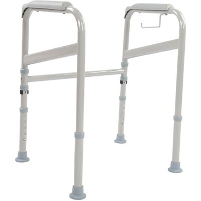 PELTOR Barres D'Appui Pour Handicapés, Cadre De Rail De Sécurité Pour Toilettes Avec Hauteur Réglable Pour Salle De Bain, Aide Aux Toilettes Antidérapantes Et Barre D'Appui - Publicité PELTOR Barres D'Appui Pour Handicapés, Cadre De Rail De Sécurité Pour Toilettes Avec Hauteur Réglable Pour Salle De Bain, Aide Aux Toilettes Antidérapantes Et Barre D'Appui - Publicité