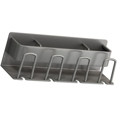 HEAT Porte-brosses À Dents Mural Sans Perçage, Gain De Place, Support Électrique Pour Brosses À Dents, Accessoires De Salle De Bain, Gris, 4 Compartiments - Publicité HEAT Porte-brosses À Dents Mural Sans Perçage, Gain De Place, Support Électrique Pour Brosses À Dents, Accessoires De Salle De Bain, Gris, 4 Compartiments - Publicité