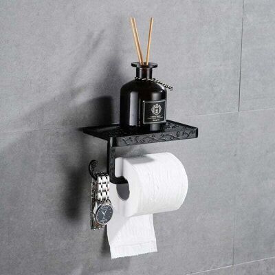 URSUS Derouleur Papier Toilette Porte Papier Toilette Mural Support Papier Toilettes Porte Rouleau De Papier Toilette Hygiénique Noir Couleur Bronze - Publicité URSUS Derouleur Papier Toilette Porte Papier Toilette Mural Support Papier Toilettes Porte Rouleau De Papier Toilette Hygiénique Noir Couleur Bronze - Publicité