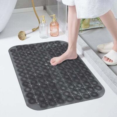 ABYSSE Tapis De Douche Antidérapant 40 X 60 Cm, Rond, En Pvc, Avec Trous De Drainage Et Ventouses, Sans Bpa Ni Latex, Lavable En Machine. Publicité ABYSSE Tapis De Douche Antidérapant 40 X 60 Cm, Rond, En Pvc, Avec Trous De Drainage Et Ventouses, Sans Bpa Ni Latex, Lavable En Machine. Publicité