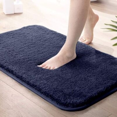 ABYSSE Tapis De Bain Antidérapant Extra Épais, Microfibre Absorbante, Lavable (bleu Marine, 50 X 80 Cm) - Publicité ABYSSE Tapis De Bain Antidérapant Extra Épais, Microfibre Absorbante, Lavable (bleu Marine, 50 X 80 Cm) - Publicité