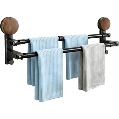 GRASSLIN 1 Porte-serviettes Double Extensible, Acier Inoxydable, Ventouse Sans Perçage, 2 Crochets, Salle De Bain - Publicité GRASSLIN 1 Porte-serviettes Double Extensible, Acier Inoxydable, Ventouse Sans Perçage, 2 Crochets, Salle De Bain - Publicité