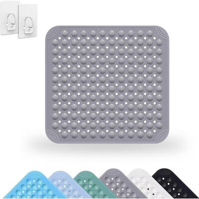 GRASSLIN 1 Tapis De Douche, 48x48 Cm, Pvc Antidérapant, Ventouses, Trou Drainage, Pour Salle De Bain - Publicité GRASSLIN 1 Tapis De Douche, 48x48 Cm, Pvc Antidérapant, Ventouses, Trou Drainage, Pour Salle De Bain - Publicité