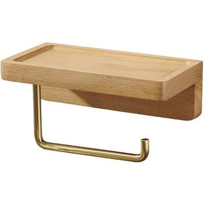 BRAST Ymyny Devidoir Porte Papier Toilette Double Installation Bois Massif Hêtre Dérouleur Support Papier Wc Mural Auto-adhésif Coins Arrondis Porte Rouleau De Papier Décor Pour La Salle De Bain Cuisine(hêt - Publicité BRAST Ymyny Devidoir Porte Papier Toilette Double Installation Bois Massif Hêtre Dérouleur Support Papier Wc Mural Auto-adhésif Coins Arrondis Porte Rouleau De Papier Décor Pour La Salle De Bain Cuisine(hêt - Publicité