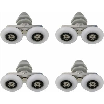 URSUS Roulettes Doubles Pour Porte De Douche Roulettes Pour Porte De Douche Roulettes Coulissantes Porte Salle De Bain Douche Rouleau De Douche De Rechange,pièces De Rechange Pour Salle De Bain 23mm 4 Pcs - Publicité URSUS Roulettes Doubles Pour Porte De Douche Roulettes Pour Porte De Douche Roulettes Coulissantes Porte Salle De Bain Douche Rouleau De Douche De Rechange,pièces De Rechange Pour Salle De Bain 23mm 4 Pcs - Publicité