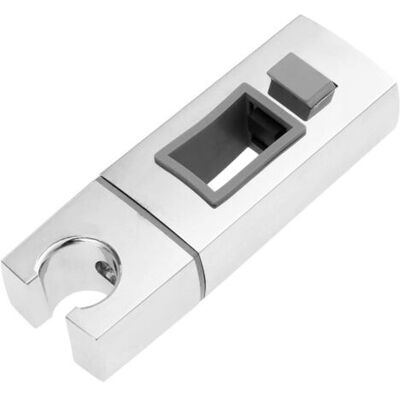 SCORPIO Support Coulissant De Pommeau De Douche Pour Rail-15 X 30mm-rectangulaire, Support De Douche À Main Remplaçable Carré, Support De Douchette Abs Chromé Pour Salle De Bain - Publicité SCORPIO Support Coulissant De Pommeau De Douche Pour Rail-15 X 30mm-rectangulaire, Support De Douche À Main Remplaçable Carré, Support De Douchette Abs Chromé Pour Salle De Bain - Publicité