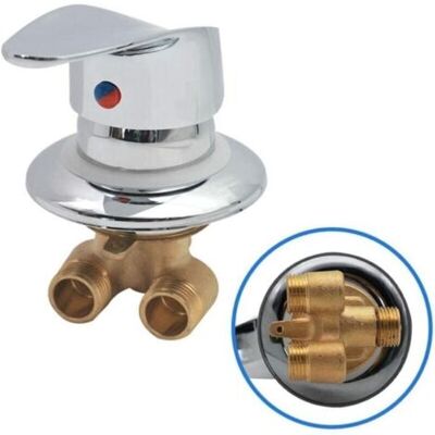 ABYSSE Carivent Mitigeur Cabine De Douche Robinet De Douche En Laiton Inverseur De Sortie Robinet Mitigeur De Douche Chromé Connecteur G1/2 - Publicité ABYSSE Carivent Mitigeur Cabine De Douche Robinet De Douche En Laiton Inverseur De Sortie Robinet Mitigeur De Douche Chromé Connecteur G1/2 - Publicité