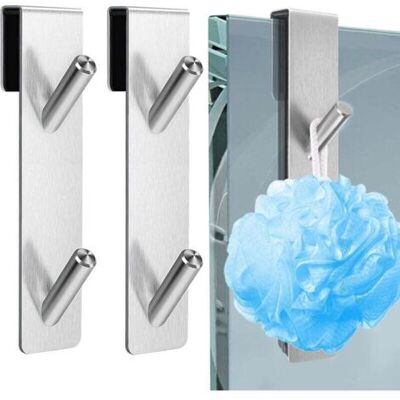 ABYSSE 2 Pièces Crochet Paroi De Douche Verre,crochet De Douche En Acier Inoxydable,porte Serviette Salle De Bain Sans Percage,crochets De Porte De Douche,pour Suspendre Set De Douche,serviette(argent - Publicité ABYSSE 2 Pièces Crochet Paroi De Douche Verre,crochet De Douche En Acier Inoxydable,porte Serviette Salle De Bain Sans Percage,crochets De Porte De Douche,pour Suspendre Set De Douche,serviette(argent - Publicité