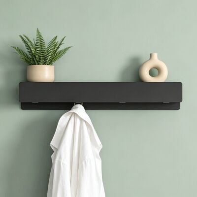 Mai & Mai Étagère Murale De Rangement En Acier Carbone Porte-serviettes Au Mur Support Rangement À Poser À Susprendre Avec Crochets Cachés Pour Salle De Bain Cuisine Noir Sablé 400×80×65 Mm Stalo-11 - Publicité Mai & Mai Étagère Murale De Rangement En Acier Carbone Porte-serviettes Au Mur Support Rangement À Poser À Susprendre Avec Crochets Cachés Pour Salle De Bain Cuisine Noir Sablé 400×80×65 Mm Stalo-11 - Publicité