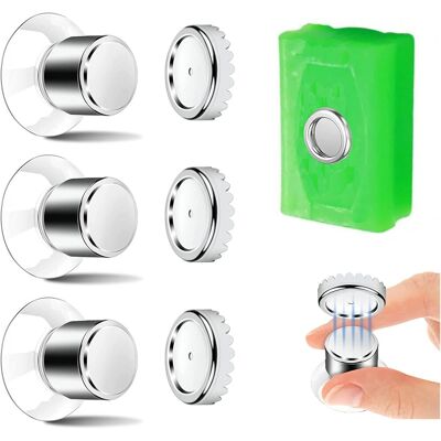 Generic Lot De 3 Porte Savon Magnétique, Ventouse, Fixation Solide, Porte-savon De Douche Sans Perçage, Aimanté En Acier Inoxydable Pour Salle De Bai - Publicité Generic Lot De 3 Porte Savon Magnétique, Ventouse, Fixation Solide, Porte-savon De Douche Sans Perçage, Aimanté En Acier Inoxydable Pour Salle De Bai - Publicité