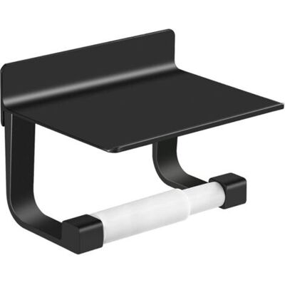 ABYSSE Derouleur Papier Toilette Porte Papier Toilette Mural Support Papier Toilettes Auto-adhésif, Aluminium Noir - Publicité ABYSSE Derouleur Papier Toilette Porte Papier Toilette Mural Support Papier Toilettes Auto-adhésif, Aluminium Noir - Publicité