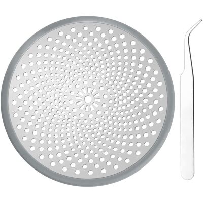 GRASSLIN 1 - Filtre À Cheveux - Drain De Douche - Acier Inoxydable 304 Antirouille Avec Bord Silicone Antidérapant Pour Salle De Bain Et Baignoire - Argent - 11cm - Publicité GRASSLIN 1 - Filtre À Cheveux - Drain De Douche - Acier Inoxydable 304 Antirouille Avec Bord Silicone Antidérapant Pour Salle De Bain Et Baignoire - Argent - 11cm - Publicité