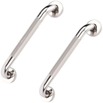 ABYSSE Deux Pièces, Barres D'Appui Antidérapantes Pour Salle De Bain En Acier Inoxydable, 40 Cm, Argent Chromé - Publicité ABYSSE Deux Pièces, Barres D'Appui Antidérapantes Pour Salle De Bain En Acier Inoxydable, 40 Cm, Argent Chromé - Publicité