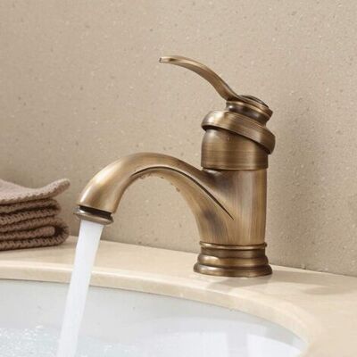 ABYSSE Robinet De Style Européen Antique, Robinet D'Eau Chaude Et Froide De Haute Qualité Au-dessus Du Robinet De Lavabo - Publicité ABYSSE Robinet De Style Européen Antique, Robinet D'Eau Chaude Et Froide De Haute Qualité Au-dessus Du Robinet De Lavabo - Publicité