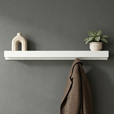 Mai & Mai Étagère Murale De Rangement En Acier Carbone Porte-serviettes Au Mur Support Rangement À Poser À Susprendre Avec Crochets Cachés Pour Salle De Bain Cuisine Blanc Sablé 800×80×65 Mm Stalo-11 - Publicité Mai & Mai Étagère Murale De Rangement En Acier Carbone Porte-serviettes Au Mur Support Rangement À Poser À Susprendre Avec Crochets Cachés Pour Salle De Bain Cuisine Blanc Sablé 800×80×65 Mm Stalo-11 - Publicité