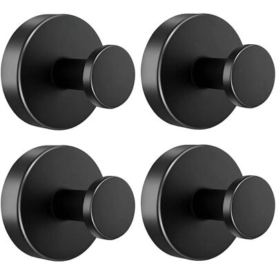 GRASSLIN Lot De 4 Crochets Ventouse Porte-serviettes Noir Sans Perçage Pour Salle De Bain Cuisine - Publicité GRASSLIN Lot De 4 Crochets Ventouse Porte-serviettes Noir Sans Perçage Pour Salle De Bain Cuisine - Publicité