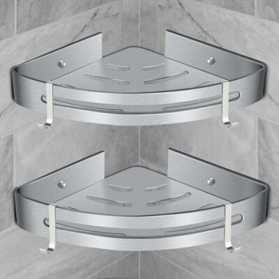 IRISFR Etagère De Douche D’angle, Etagère De Salle De Bain Sans Forage Panier Rangement Douche Aluminium Murale Adhésive Serviteur De Douche Organiseur Pour Shampoing(triangle, 2 Pièces) - Publicité IRISFR Etagère De Douche D’angle, Etagère De Salle De Bain Sans Forage Panier Rangement Douche Aluminium Murale Adhésive Serviteur De Douche Organiseur Pour Shampoing(triangle, 2 Pièces) - Publicité
