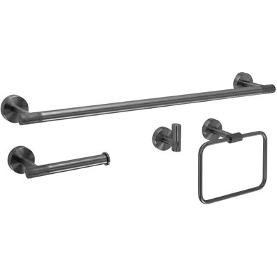 Ensemble De Cintres De Salle De Bain Rea Grid Titanium - Publicité Ensemble De Cintres De Salle De Bain Rea Grid Titanium - Publicité